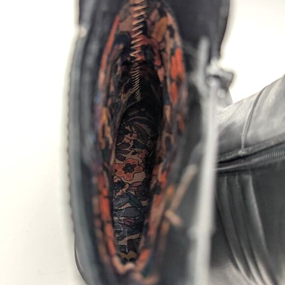 Korks Moergan Side Zip Boots Square Toe Women's Black Size US10M EU40.5 - Picture 12 of 14